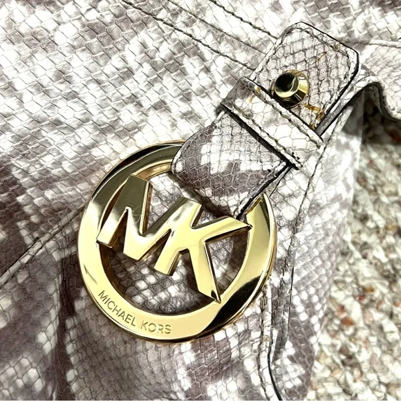 Authentic MK Python Print Hobo Shoulder Bag - Picture 5 of 5